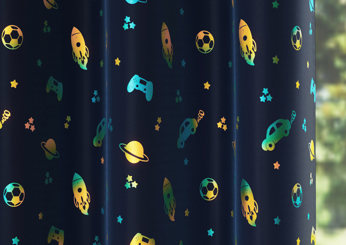 Infinity Eyelet, Blue - Ready Made Curtains - Image 5